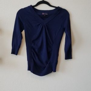 Blue quarter sleeve sweater size s
